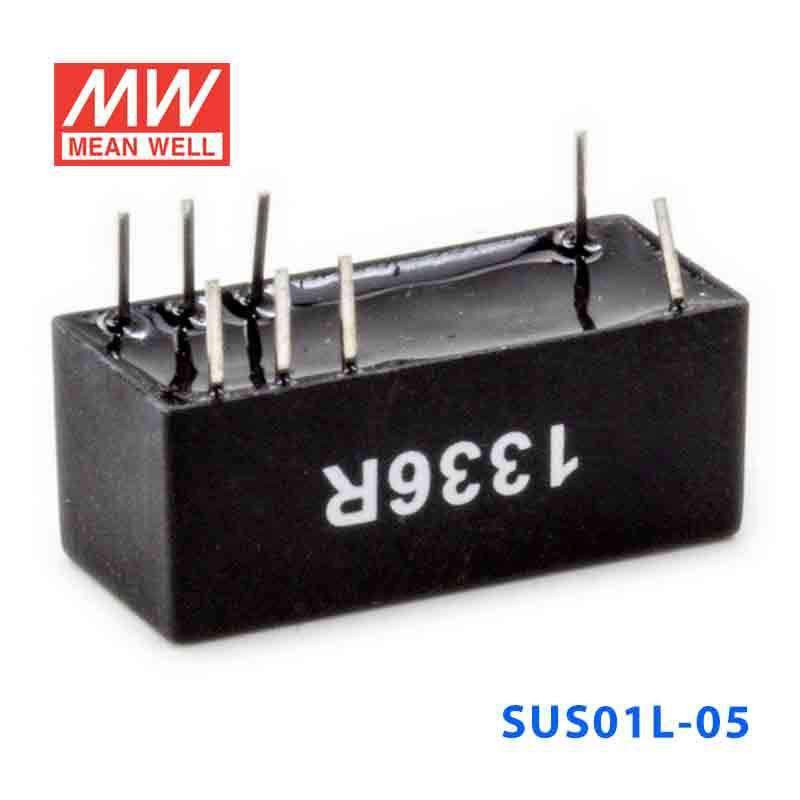 Mean Well SUS01L-05 DC-DC Converter - 1W - 4.5~5.5V in 5V out - SUS01L-05 - powersupplymall.com