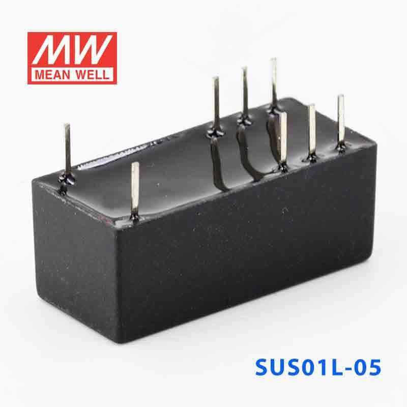 Mean Well SUS01L-05 DC-DC Converter - 1W - 4.5~5.5V in 5V out - SUS01L-05 - powersupplymall.com