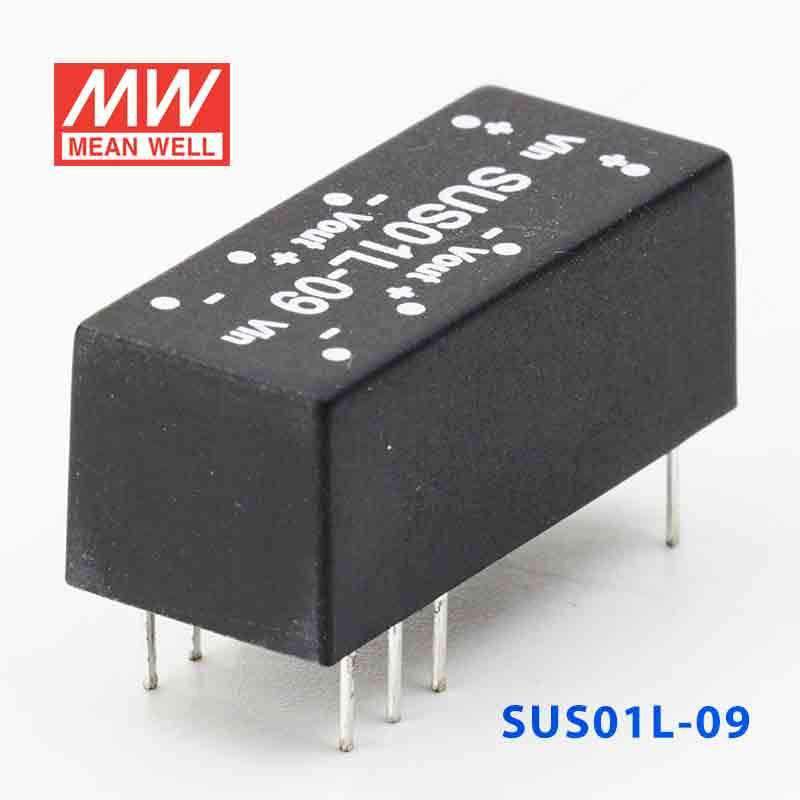 Mean Well SUS01L-09 DC-DC Converter - 1W - 4.5~5.5V in 9V out - SUS01L-09 - powersupplymall.com