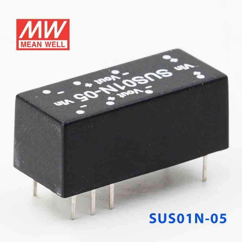 Mean Well SUS01N-05 DC-DC Converter - 1W - 21.6~26.4V in 5V out - SUS01N-05 - powersupplymall.com
