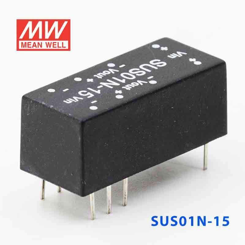 Mean Well SUS01N - 15 DC - DC Converter - 1W - 21.6~26.4V in 15V out - SUS01N - 15 - powersupplymall.com