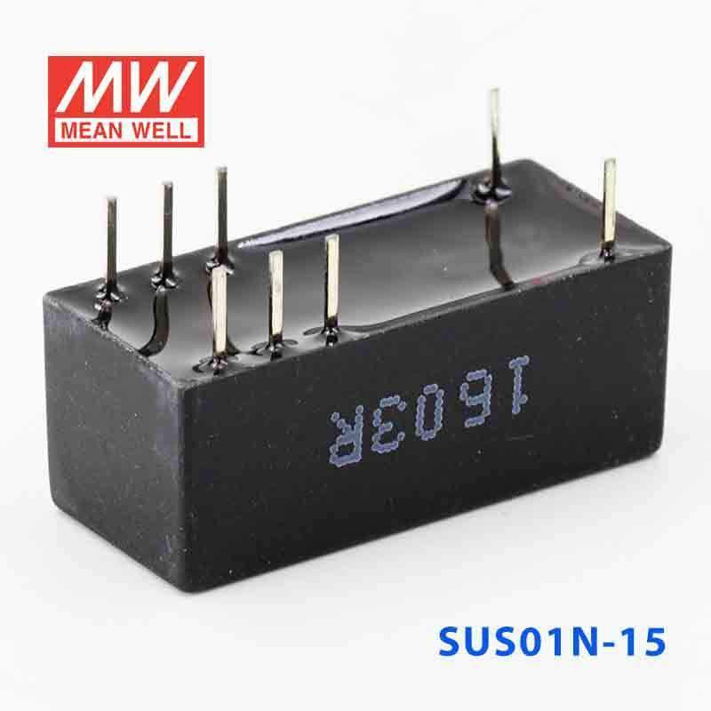 Mean Well SUS01N - 15 DC - DC Converter - 1W - 21.6~26.4V in 15V out - SUS01N - 15 - powersupplymall.com