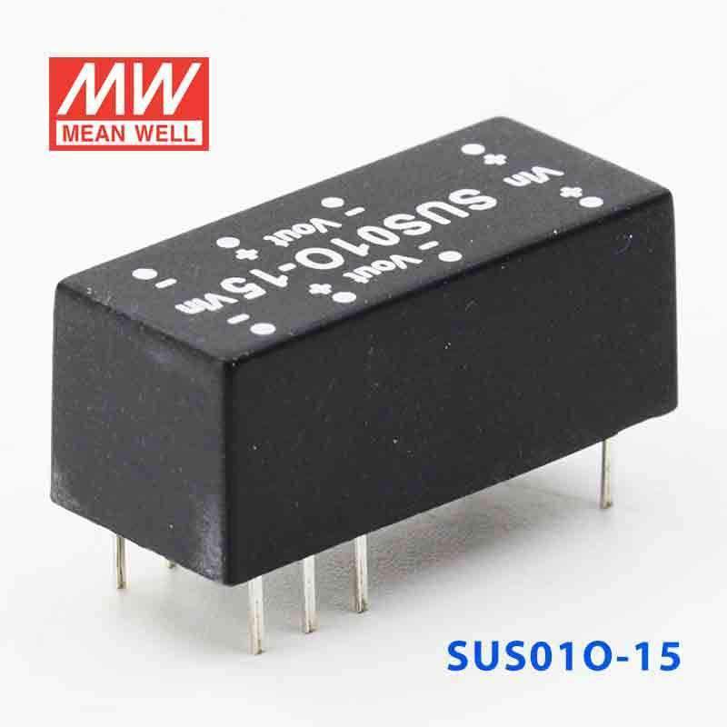 Mean Well SUS01O-15 DC-DC Converter - 1W - 43.2~52.8V in 15V out - SUS01O-15 - powersupplymall.com
