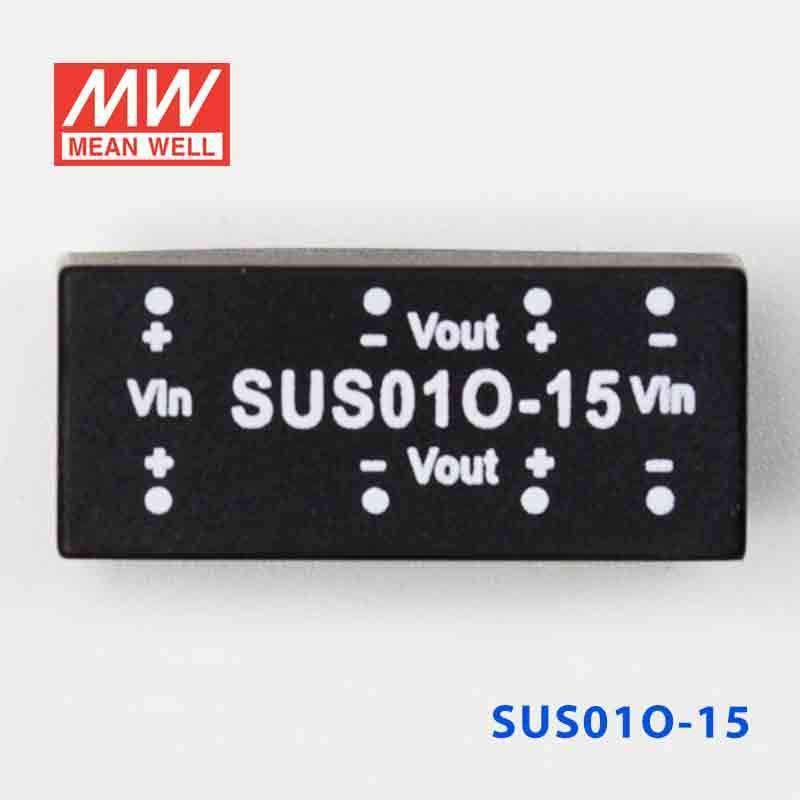 Mean Well SUS01O-15 DC-DC Converter - 1W - 43.2~52.8V in 15V out - SUS01O-15 - powersupplymall.com