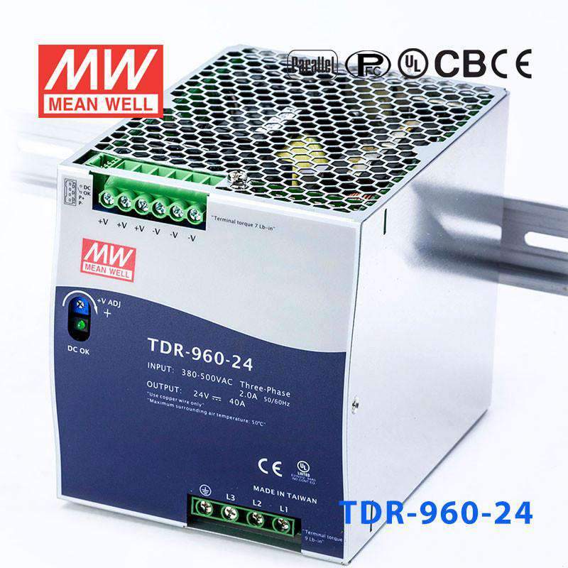 Mean Well TDR Series Power Supply 24V(240~960W) - - powersupplymall.com