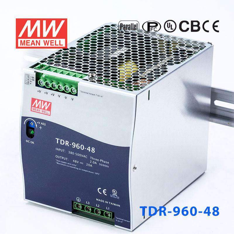 Mean Well TDR Series Power Supply 48V(240~960W) - powersupplymall.com