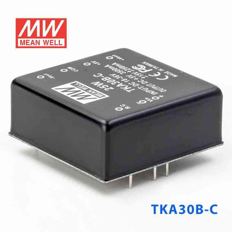Mean Well TKA30B - C DC - DC Converter - 25W - 18~36V in ±12V out - TKA30B - C - powersupplymall.com