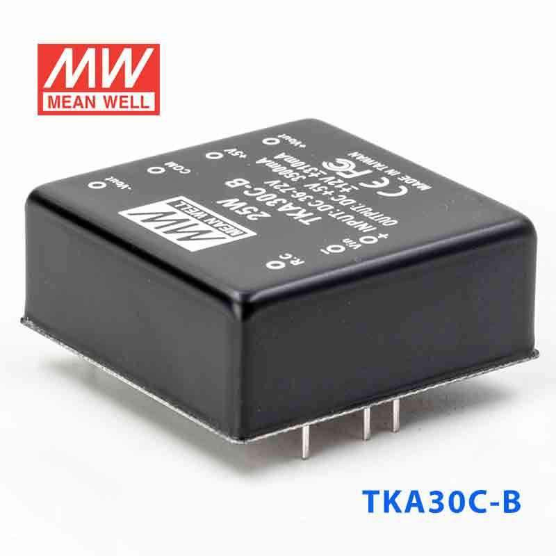 Mean Well TKA30C - B DC - DC Converter - 25W - 36~72V in ±12V out - TKA30C - B - powersupplymall.com