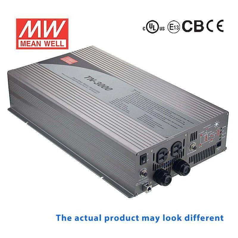 Mean Well TN - 3000 - 124F True Sine Wave 40W 110V 30A - DC - AC Power Inverter - TN - 3000 - 124F - powersupplymall.com