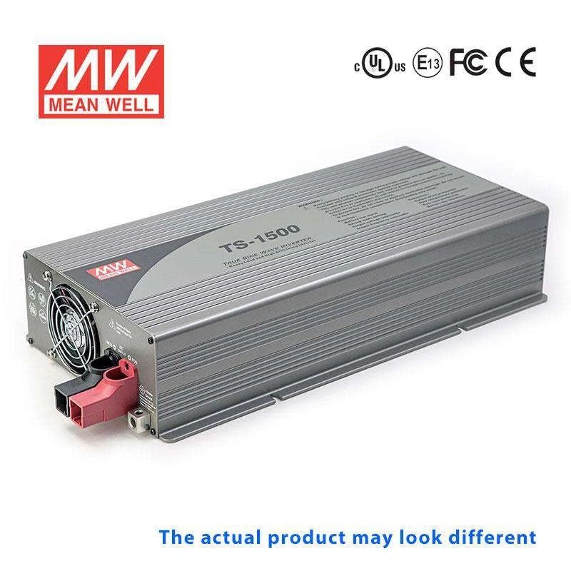 Mean Well TS - 1500 - 124F True Sine Wave 1500W 110V 75A - DC - AC Power Inverter - TS - 1500 - 124F - powersupplymall.com
