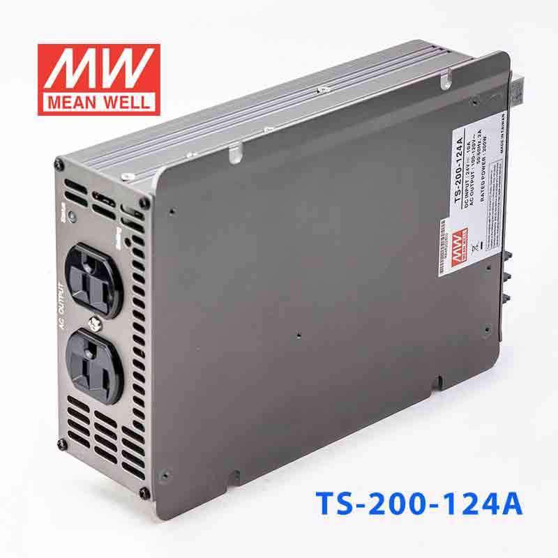 Mean Well TS - 200 - 124A True Sine Wave 200W 110V 10A - DC - AC Power Inverter - TS - 200 - 124A - powersupplymall.com