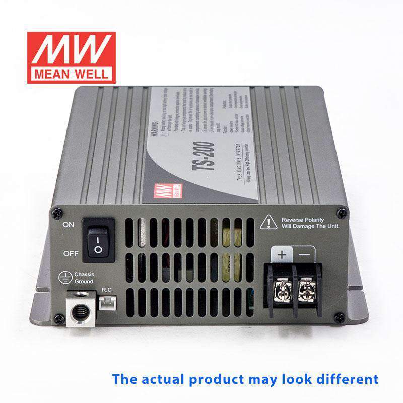 Mean Well TS - 200 - 212C True Sine Wave 200W 230V 20A - DC - AC Power Inverter - TS - 200 - 212C - powersupplymall.com
