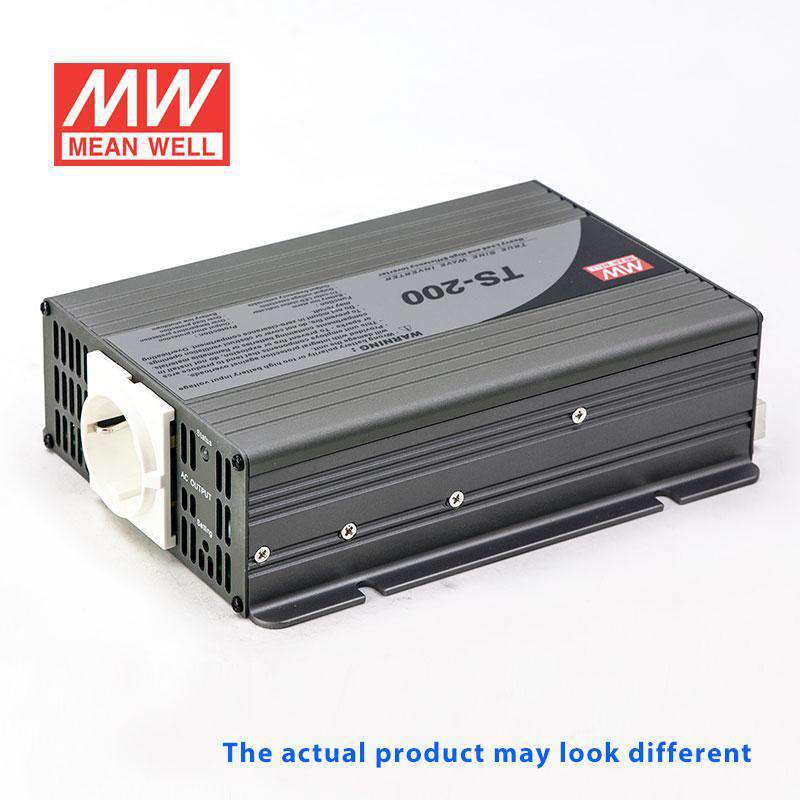 Mean Well TS - 200 - 212C True Sine Wave 200W 230V 20A - DC - AC Power Inverter - TS - 200 - 212C - powersupplymall.com