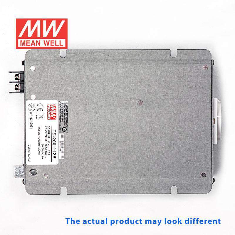 Mean Well TS - 200 - 212C True Sine Wave 200W 230V 20A - DC - AC Power Inverter - TS - 200 - 212C - powersupplymall.com