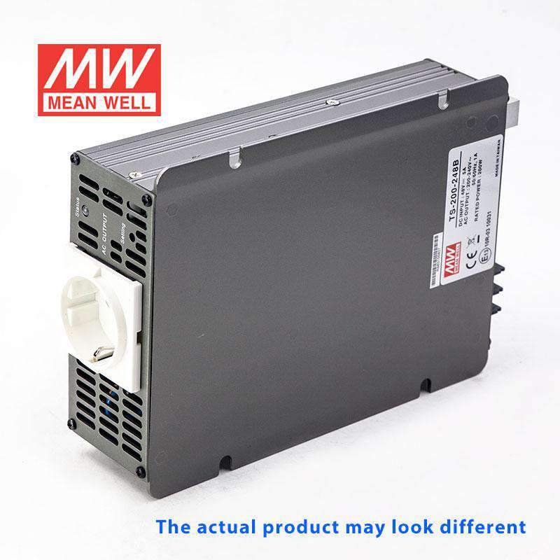 Mean Well TS - 200 - 248C True Sine Wave 200W 230V 5A - DC - AC Power Inverter - TS - 200 - 248C - powersupplymall.com