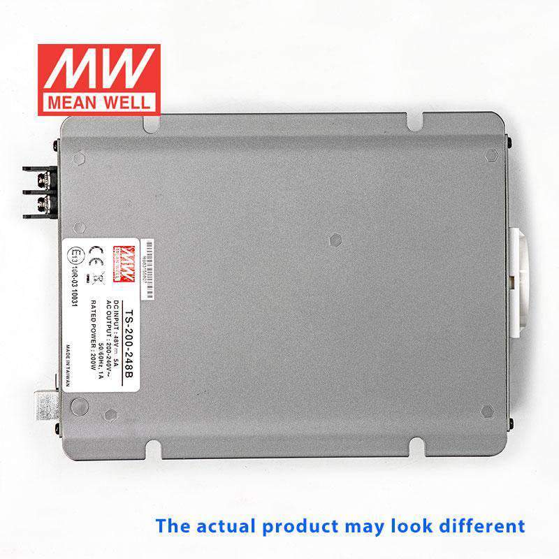 Mean Well TS - 200 - 248C True Sine Wave 200W 230V 5A - DC - AC Power Inverter - TS - 200 - 248C - powersupplymall.com