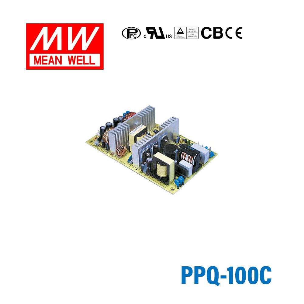 Meanwell PPQ-100C 100W Quad Output with PFC Switching Power Supply 10A - PPQ-100C - powersupplymall.com
