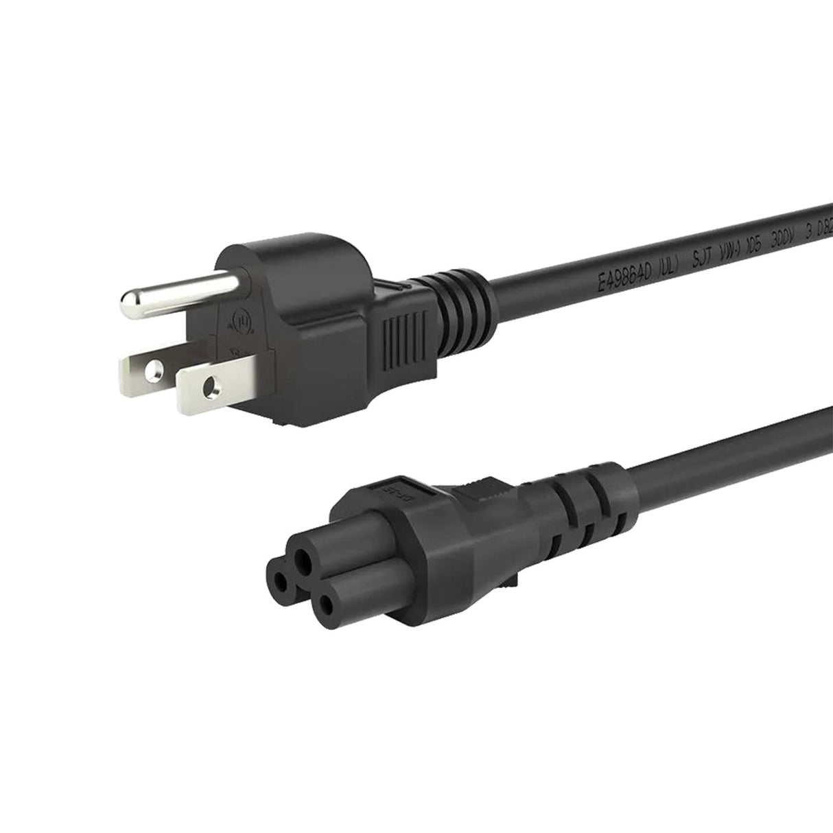 Purple Plug 3 Prong NEMA 5 - 15P to C5 Power Cord - 3FT, Copper, 18AWG, 125V 10A, SVT Wire - PP - 3PRC5 - 3F - powersupplymall.com
