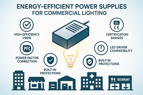 Energy-Efficient Lighting for Commercial Spaces: What to Look for in a Power Supply - powersupplymall.com
