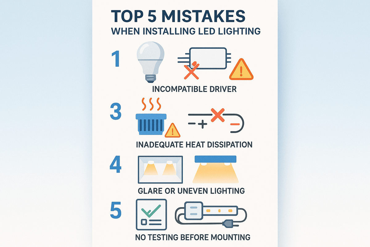 Top 5 Mistakes People Make When Installing LED Lighting (And How to Av