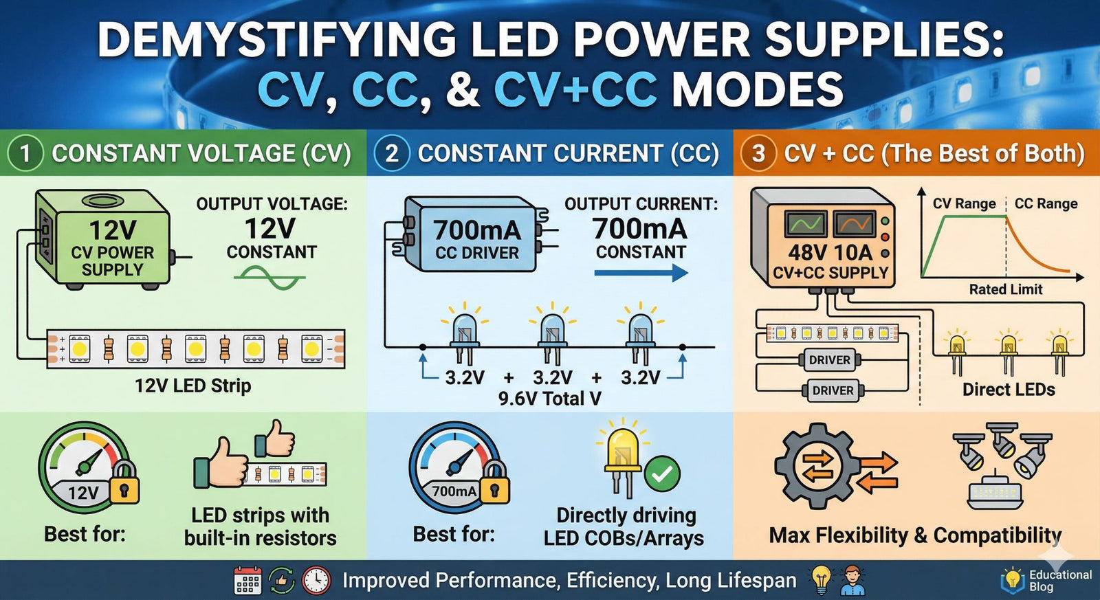 What Are CV, CC, and CV+CC in LED Power Supplies? - powersupplymall.com