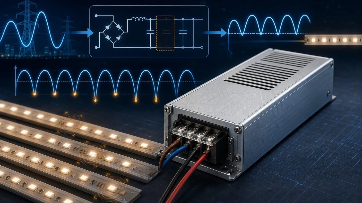 Why Do Your LEDs Flicker? Understanding Single-Stage PFC Limitations - powersupplymall.com