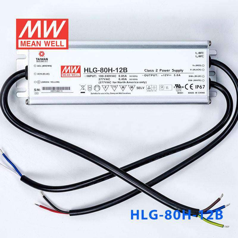 Mean Well HLG-80H-12B Power Supply 60W 12V - Dimmable - PHOTO 2