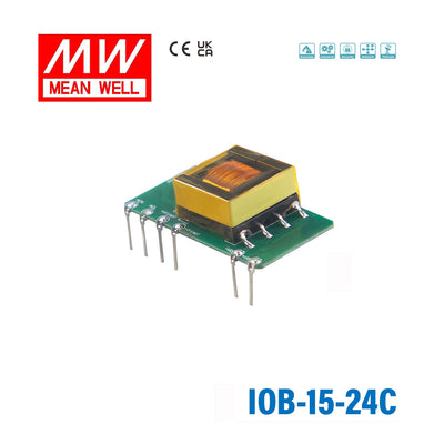 Mean Well IOB-15-24C AC-DC On Board Type Power Module 15W 24V, Vertical 625mA