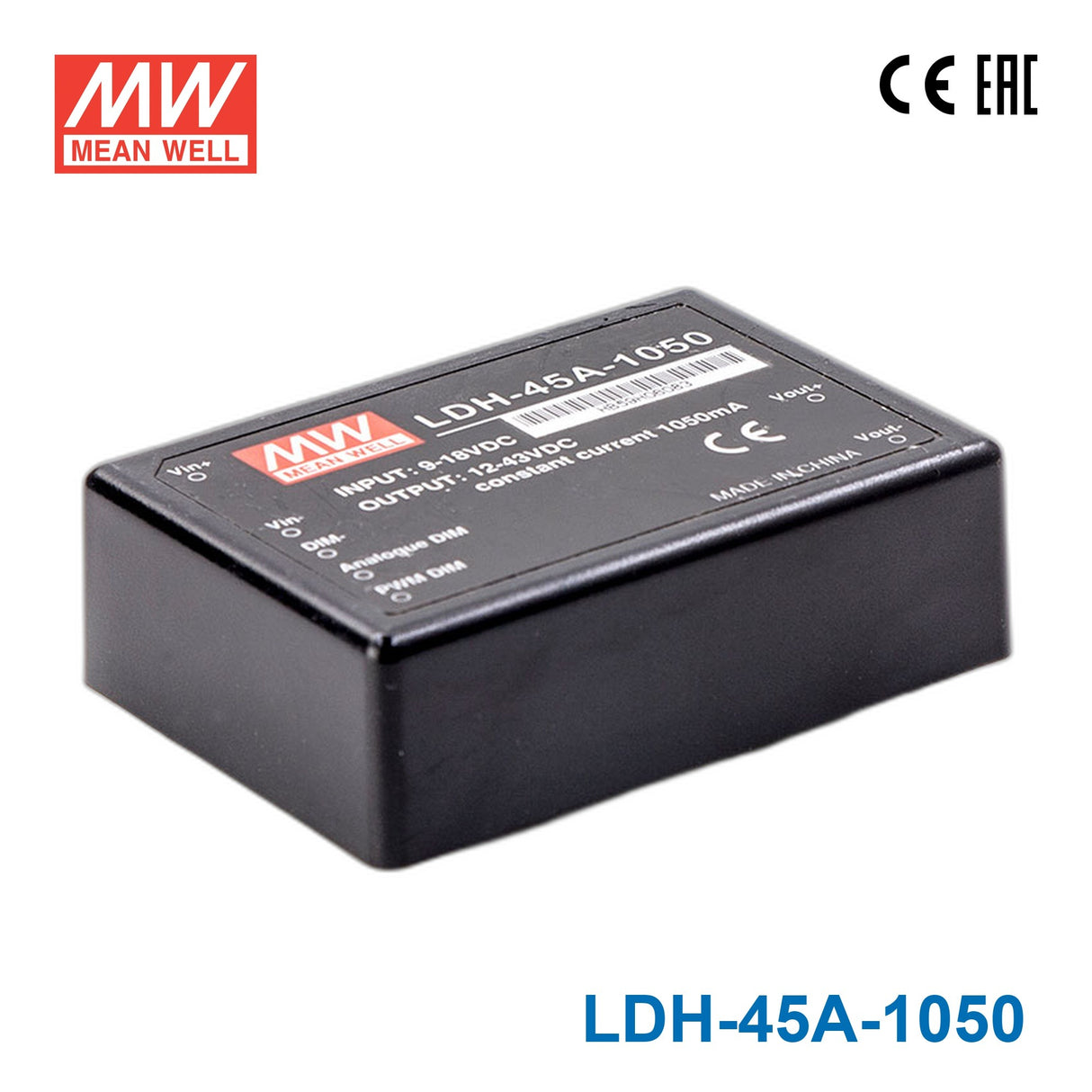 Mean Well LDH-45A-1050 DC/DC LED Driver CC 1050mA - Step-up