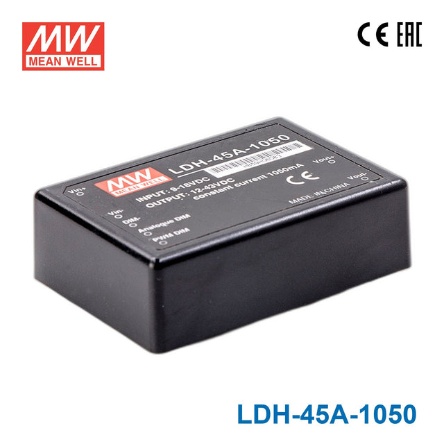 Mean Well LDH-45A-1050 DC/DC LED Driver CC 1050mA - Step-up