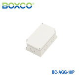 Boxco Terminal Box 10-pole 3.58 x 4.33 x 1.69 Inches(91 x 110 x 43mm) IP67, IK08, ABS, Grey Cover