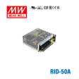 Mean Well RID-50A AC-DC Dual output enclosed power supply 50W