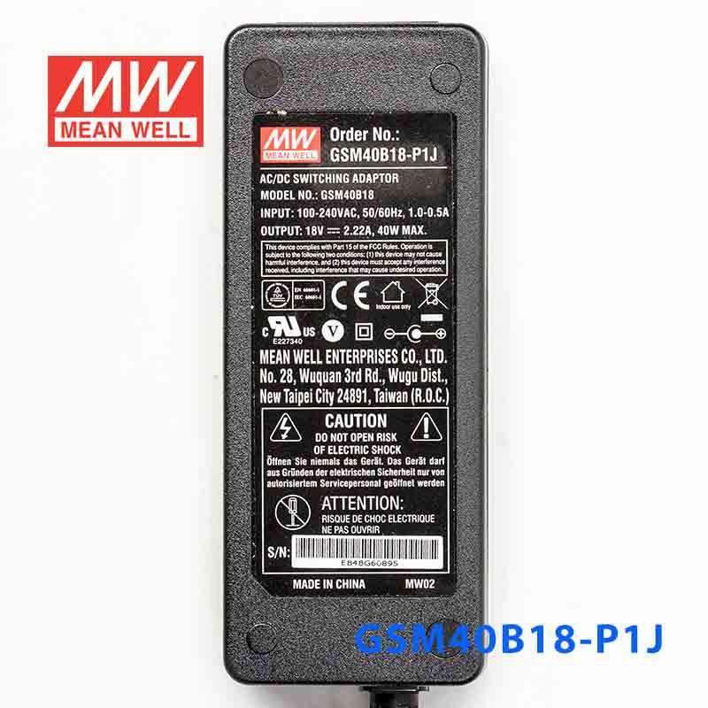 Mean Well GSM40B18-P1J Power Supply 40W 18V 2.22A - PHOTO 2