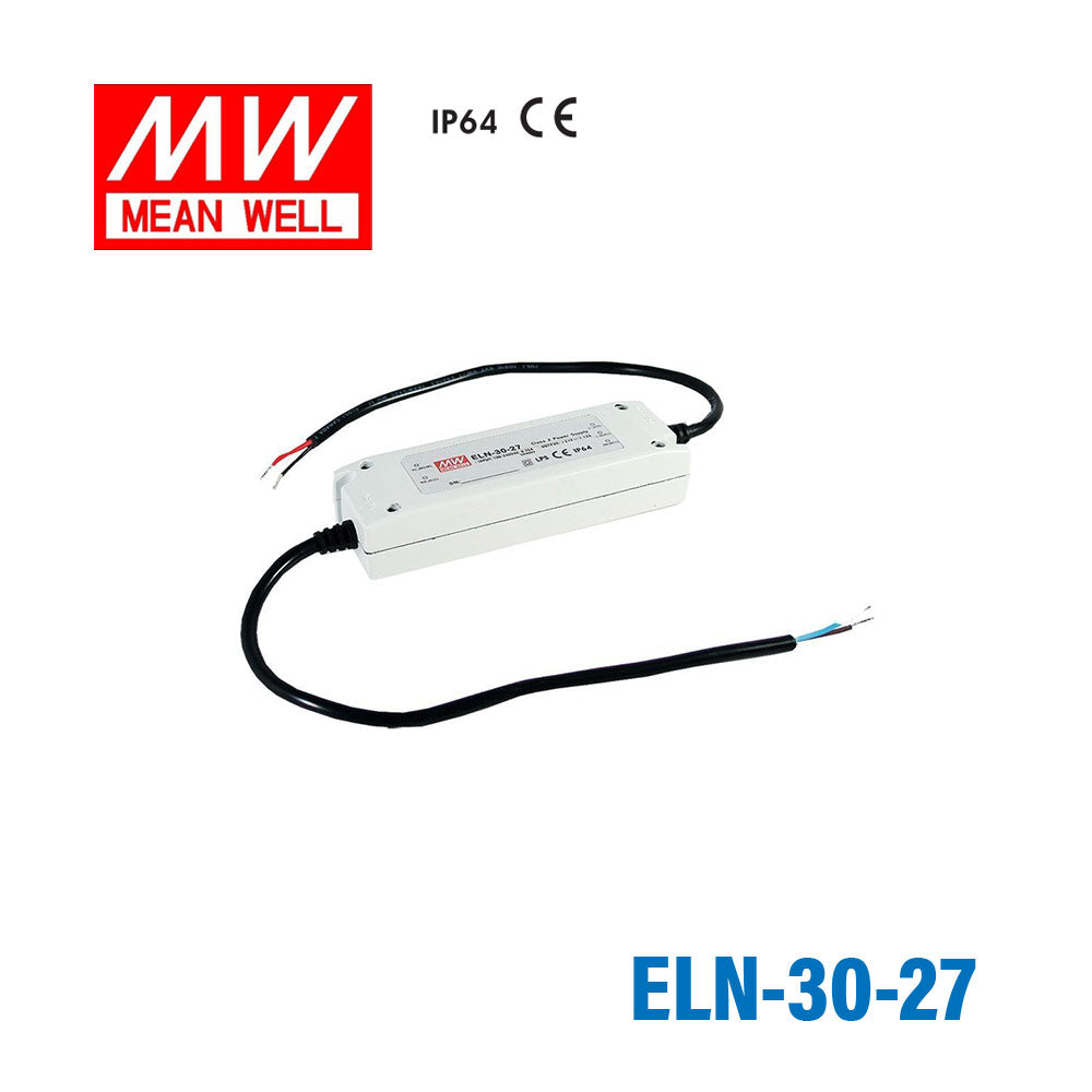 Mean Well ELN-30-27 LED Power Supplies 30.24W 27V 1.12A