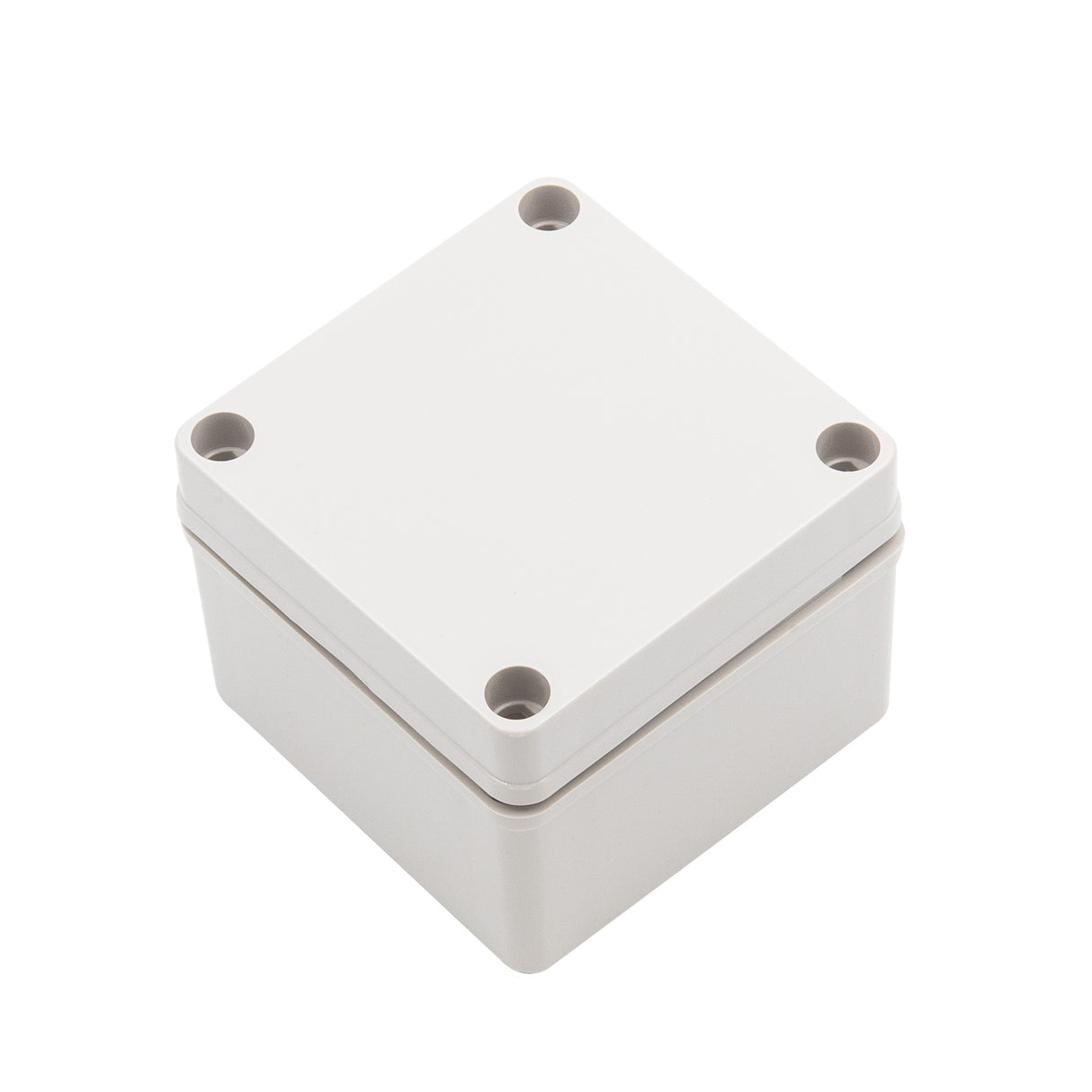 Boxco S-Series 3.94 x 3.94 x 2.95 Inches(100x100x75mm) Plastic Enclosure, IP67, IK08, ABS, Grey Cover, Screw Type - PHOTO 1