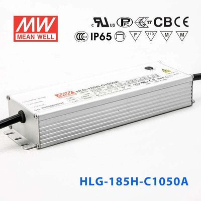 Mean Well HLG-185H-C1050A Power Supply 199.5W 1050mA - Adjustable