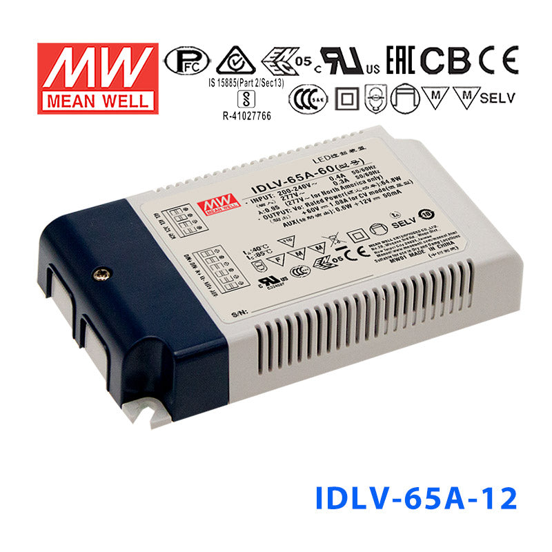 Mean Well IDLV-65A-12 Power Supply 65W 12V (Auxiliary DC output)