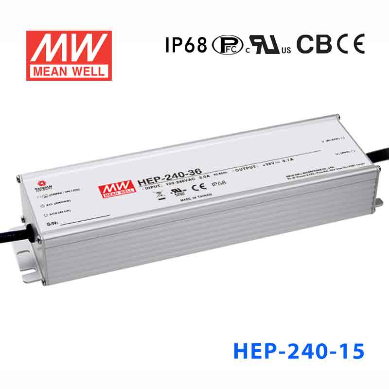 Mean Well HEP-240-15 Power Supply 225W 15V
