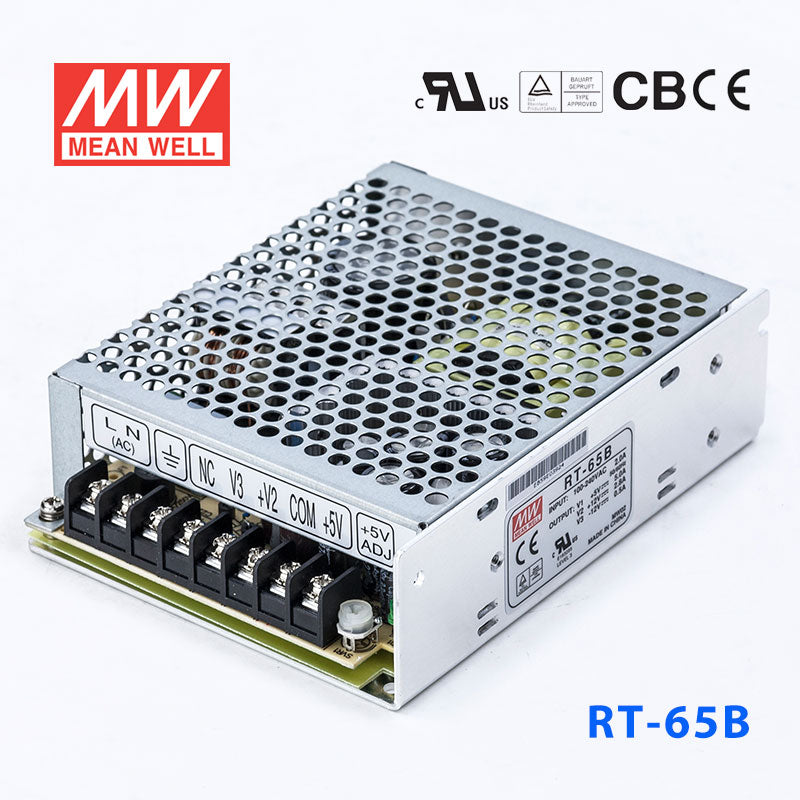Mean Well RT-65B Power Supply 65W 5V 12V -12V 5A