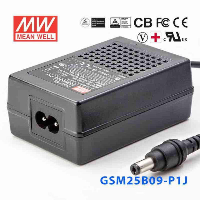 Mean Well GSM25B09-P1J Power Supply 25W 9V 2.77A