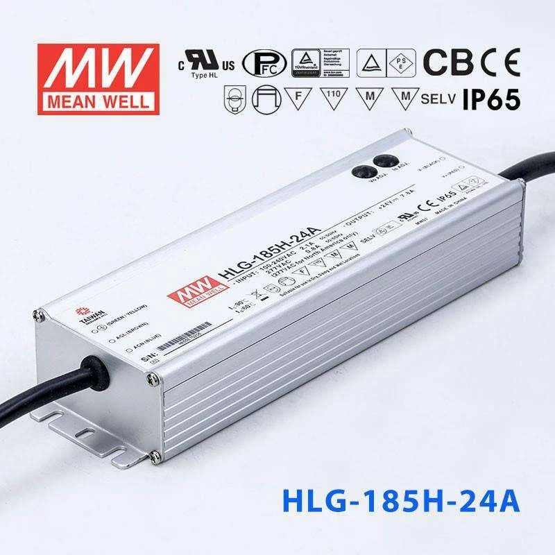 Mean Well HLG-185H-24A Power Supply 185W 24V - Adjustable 7.8A