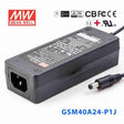 Mean Well GSM40A24-P1J Power Supply 40W 24V 1.67A
