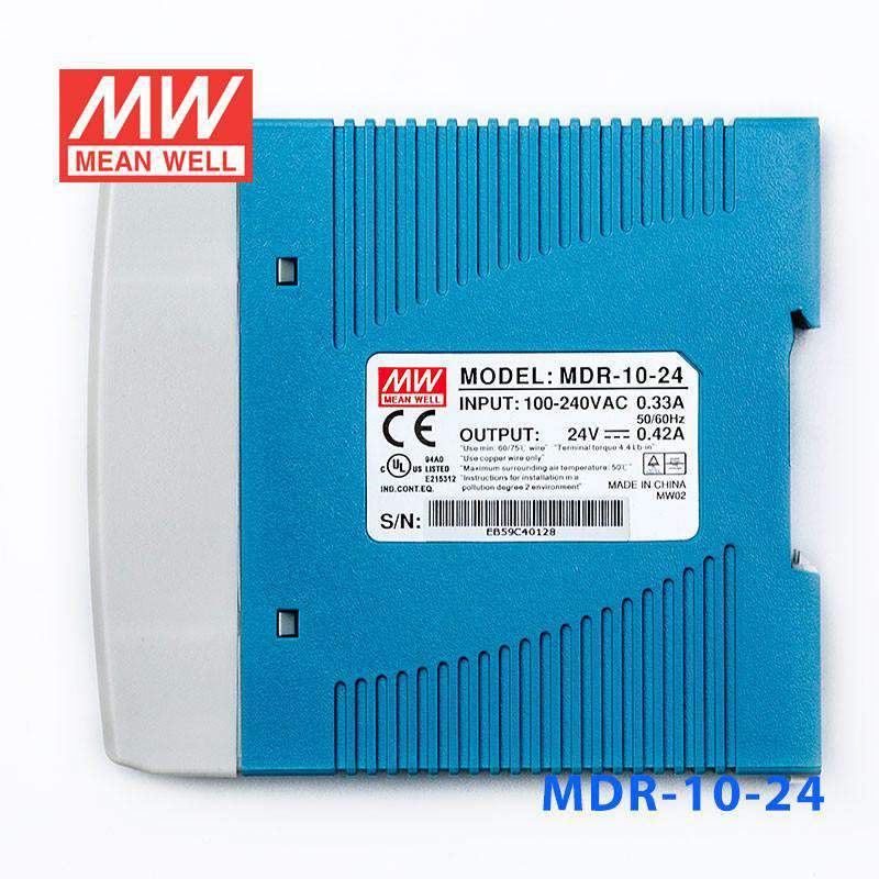 Mean Well MDR-10-24 Single Output Industrial Power Supply 10W 24V - DIN Rail - PHOTO 1