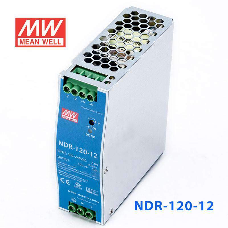 Mean Well NDR-120-12 Single Output Industrial Power Supply 120W 12V - DIN Rail - PHOTO 1