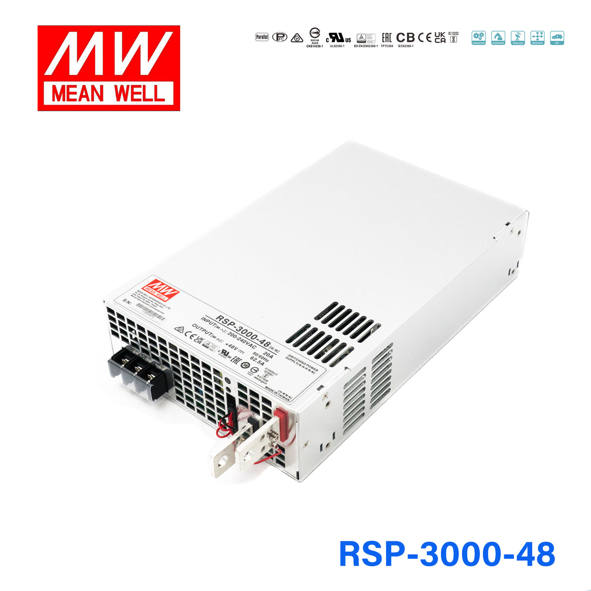 Mean Well RSP-3000-48 Power Supply 3000W 48V 62.5A