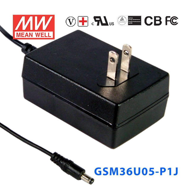 Mean Well GSM36U05-P1J Power Supply 22.5W 5V