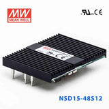 Mean Well NSD15-48S12 DC-DC Converter - 15W - 18~72V in 12V out 1.25A