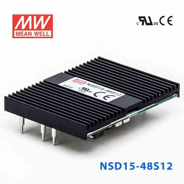 Mean Well NSD15-48S12 DC-DC Converter - 15W - 18~72V in 12V out 1.25A
