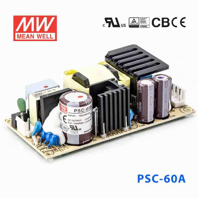 Mean Well PSC-60A Battery Chargers 59.34W 13.8V 2.8A - PFC