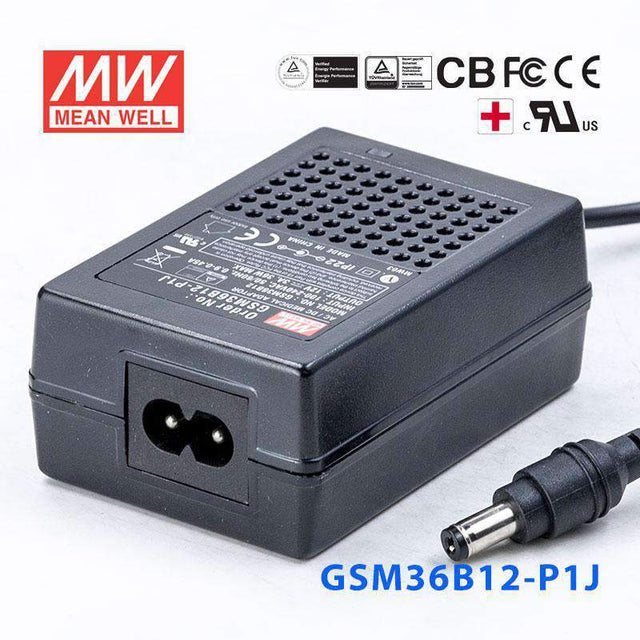 Mean Well GSM36B12-P1J Power Supply 36W 12V 3A